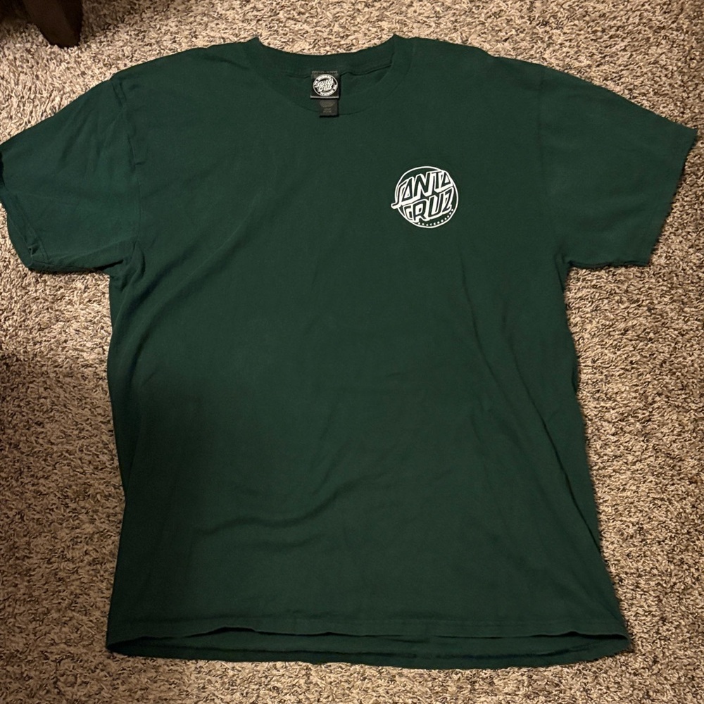 Santa Cruz Skateboards Men’s Forest Green Logo Short Sleeve Tee
